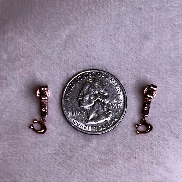 Coach Signature Pave Bar Stud Earrings - Picture 2 of 2